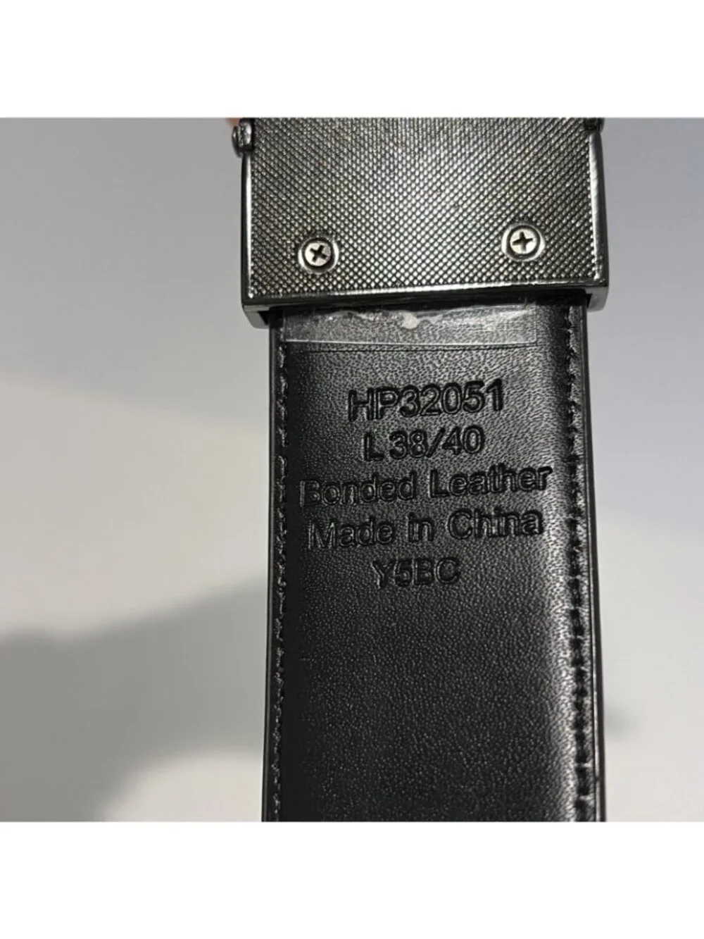 Perry Ellis Men's Ratchet Belt Size XL Brown Bonded Leather Quiet Luxury Office